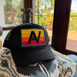 Aviator Nation Black Hat with Multicolor Patch